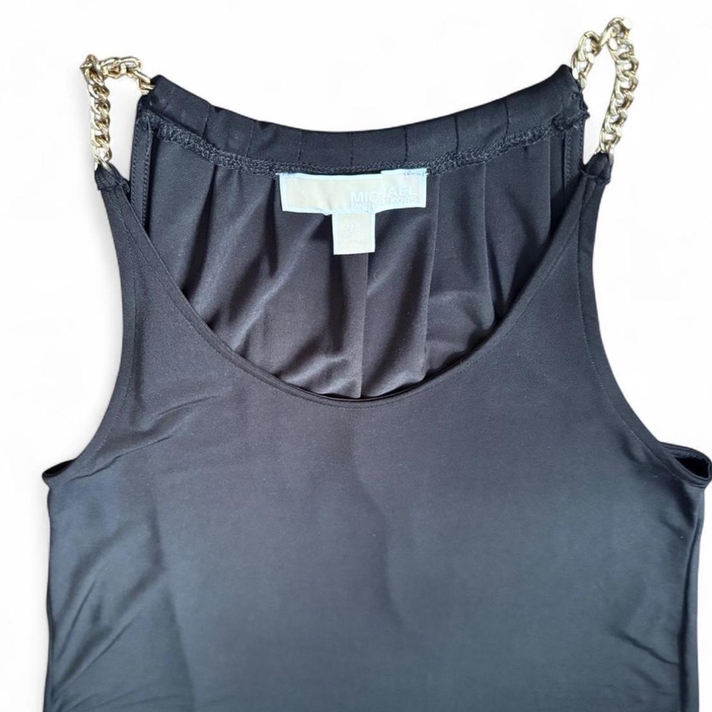 Women’s Michael Kors Black Sleeveless Dress with Chain Detail - Picture 4 of 7